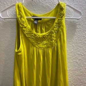 Alfani Bright Yellow Sleeveless Roused Cami Size P